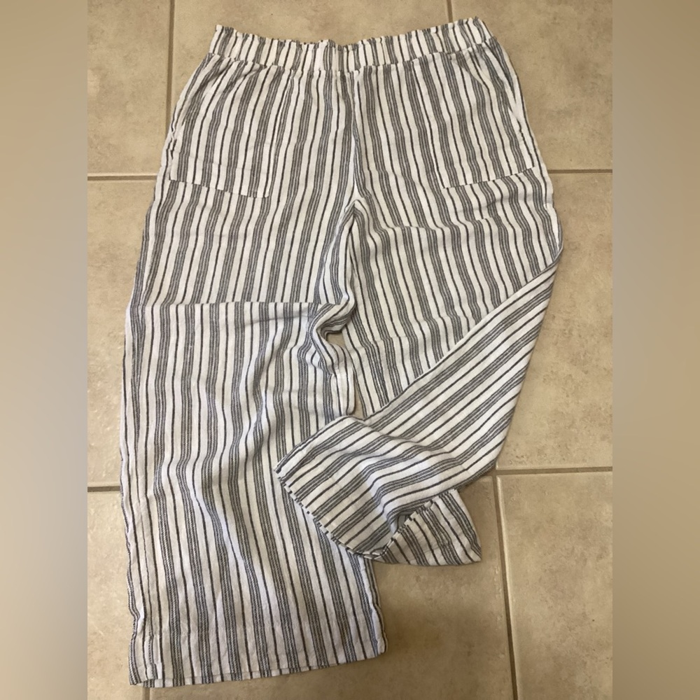🌱 Time and Tru Wide Leg Linen Blend Pants | Size L | EUC